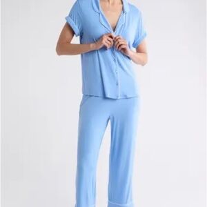 Nordstrom Tranquility Cropped Blue Sleepwear Set